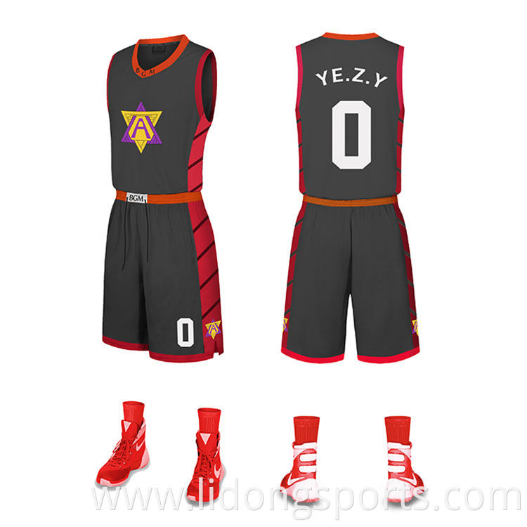 Custom team basketball uniform logo design Sports wholesale college basketball jersey